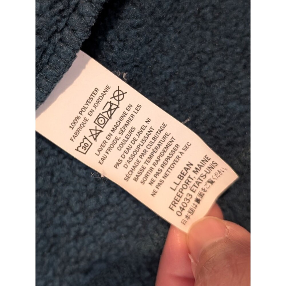 L.L.Bean Sweater Fleece Full-Zip Jacket In Green - Picture 11 of 11